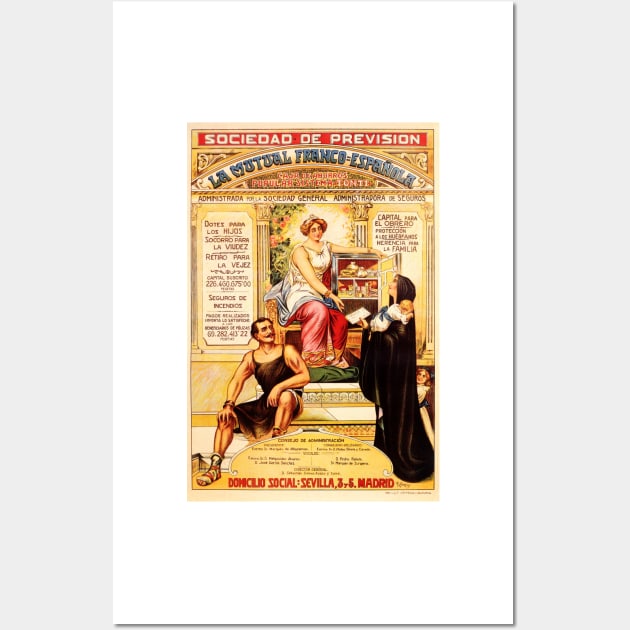 Sociedad De Prevision Spanish Financial Bank Loan Poster Advertisement Wall Art by vintageposters